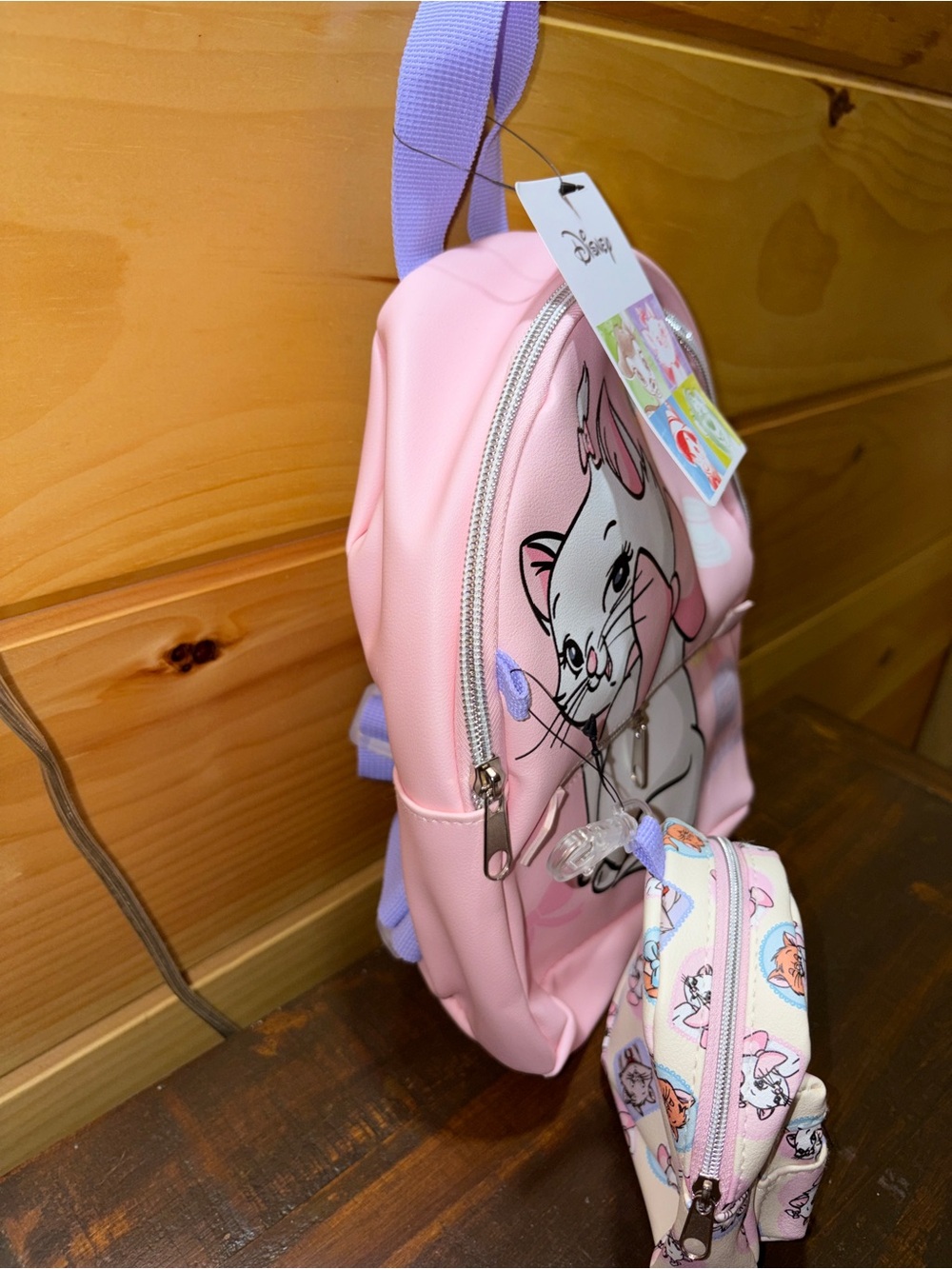 Disney Marie Aristocats Pink Mini Backpack Coin Purse Set NWT - Picture 5 of 7